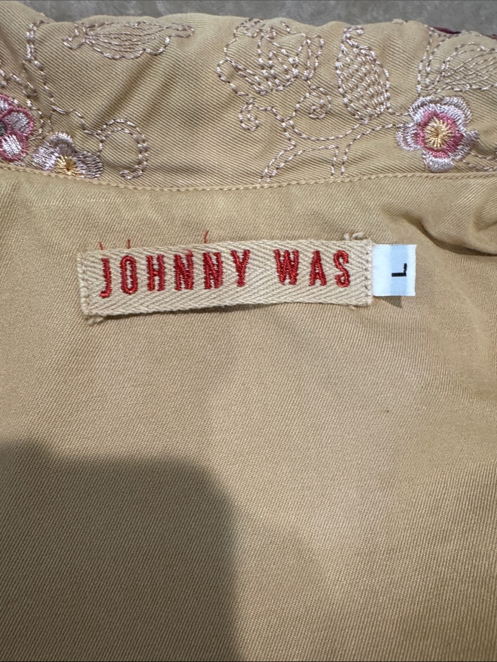 Johnny Was Mustard Embroidered Floral Blazer - Picture 2 of 2